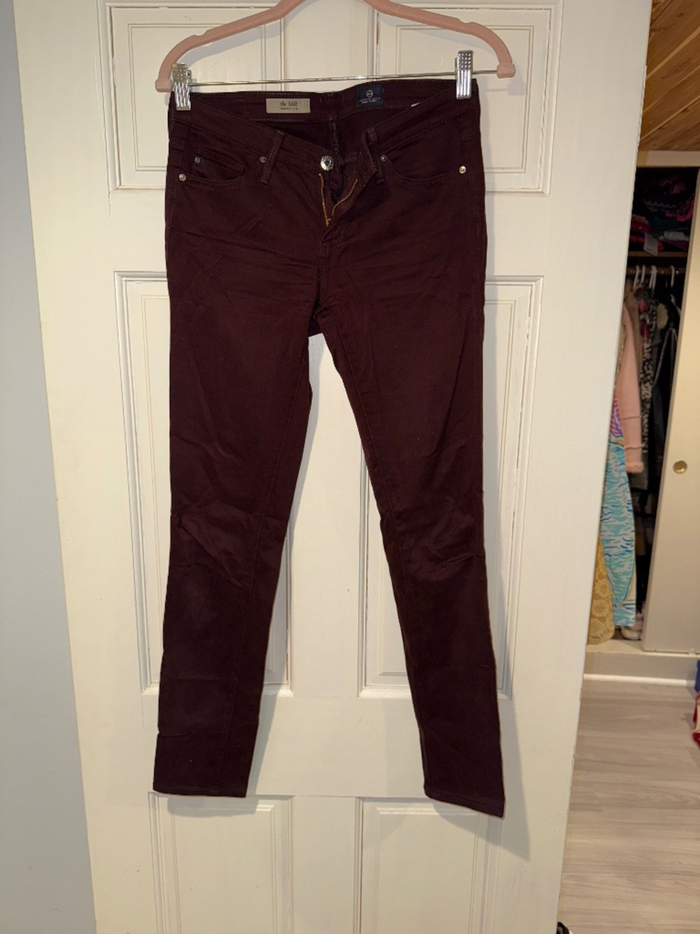 AG STILT CIGARETTE LEG MAROON